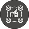 Digital and physical infrastructure icon