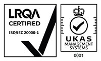 UKAS AND ISO IEC 20000-1 logo