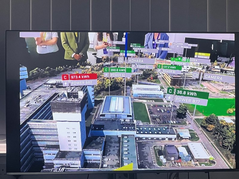 demo of power consumption data overlayed on campus