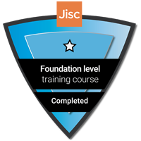 Jisc digital credential badge - Completed