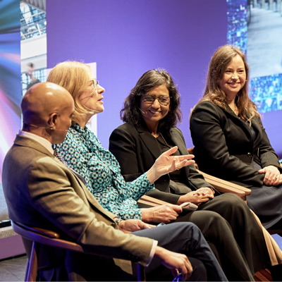 A panel discussion taking place at Data Matters.