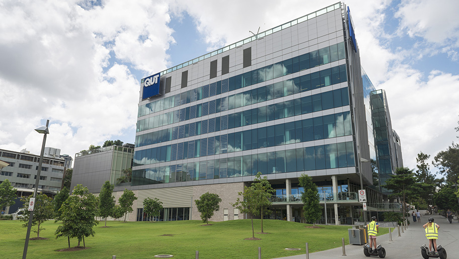 Queensland University of Technology building at the main campus in Brisbane.
